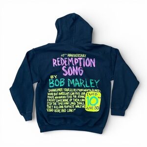 Rare - Bob Marley Redemption Song 40th Anniversary Pullover Hoodie